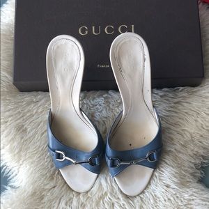 Gucci Admiral Incrociato Slide Heels size 37.5